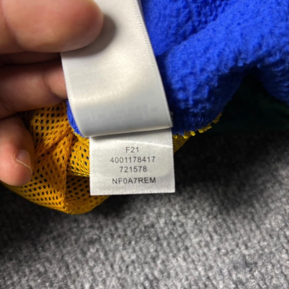 The North Face Royal Blue Colorblock Fleece Jacket NF0A7REM Womens M - Picture 6 of 11